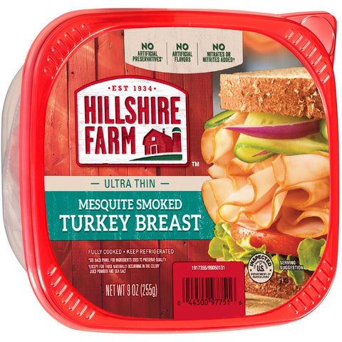 Hillshire Farm Mesquite Smoked Turkey Breast Lunchmeat, 9 Ounce -- 9 per case