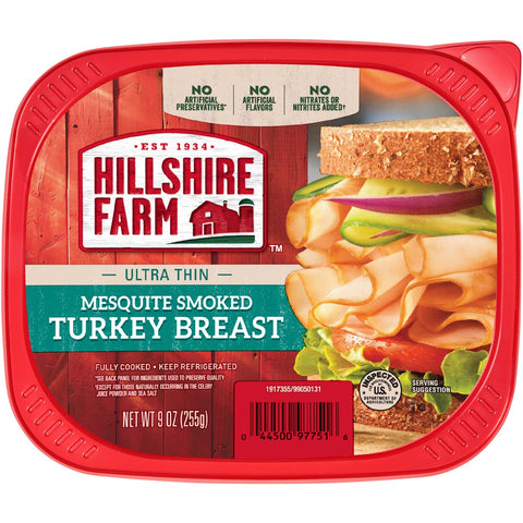Hillshire Farm Mesquite Smoked Turkey Breast Lunchmeat, 9 Ounce -- 9 per case