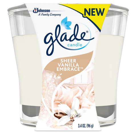 Glade Sheer Vanilla Embrace Candle, 3.4 Ounce -- 6 per case.