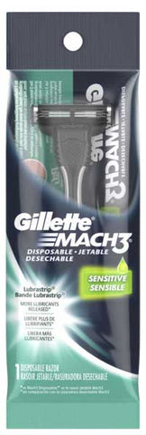 Mach III Elastomer Handle Disposable Razor -- 36 per case.