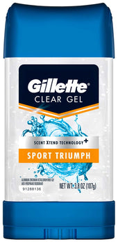 Gillette Triumph Sport Deodorant Clear Gel, 3.8 Ounce -- 12 per case.