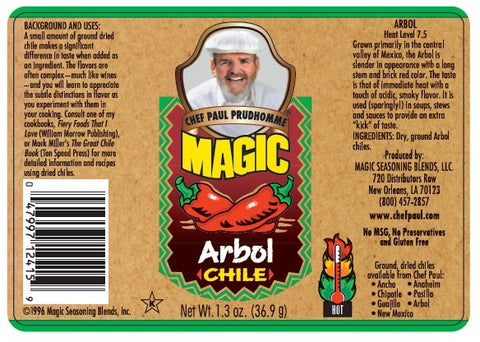 Chef Paul Prudhommes Magic Arbol Chile - 16 oz. can, 6 per case