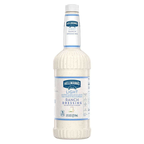 Single Hellmann's Light Ranch Salad Dressing Salad Bar Bottles, 32 Ounce
