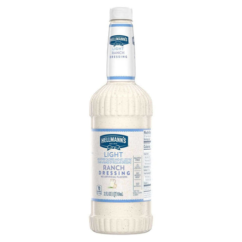 Single Hellmann's Light Ranch Salad Dressing Salad Bar Bottles, 32 Ounce