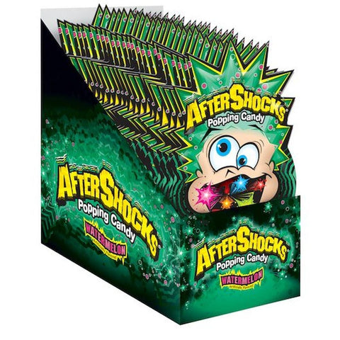 Aftershocks Watermelon Popping Candy - 24 per pack -- 8 packs per case