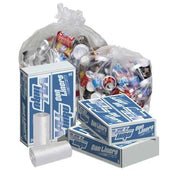 Pitt Plastics Clear Star 20-30 Gallon Perforated Can Liner Roll, 30 x 36 inch -- 250 per case