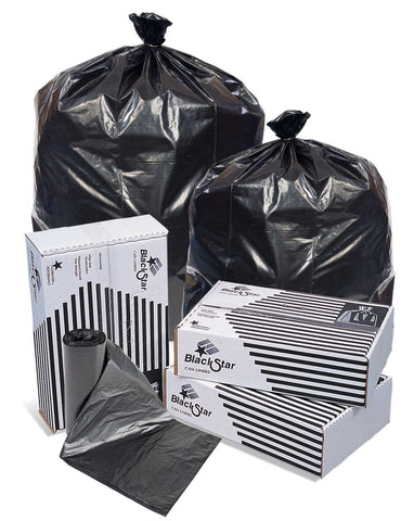 Pitt Plastics Black Low Density Perforated Can Liner -- 1000 per case.