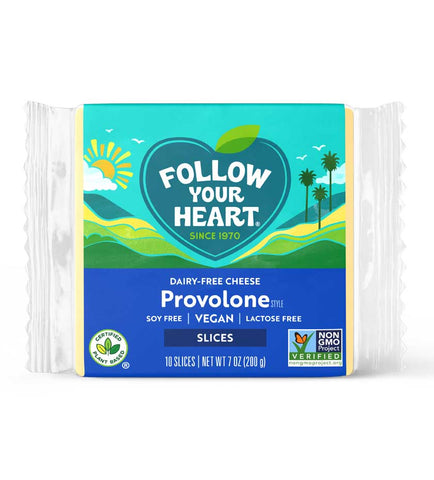 Follow Your Heart Provolone Style Cheese Slice, 7 Ounce -- 12 per case
