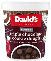 Davids Cookie Edible Triple Chocolate Cookie Dough -- 12 per case