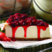 Davids Topped Presliced Strawberry Cheesecake, 64 Ounce -- 2 per case.
