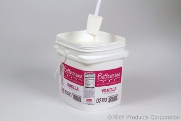 Rich Bettercreme Liquid Vanilla Icing and Filling, 35 Pound.