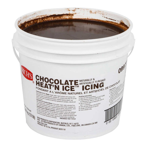 Rich Products Corporation Chocolate Heat N Ice Icing, 12 Pound.