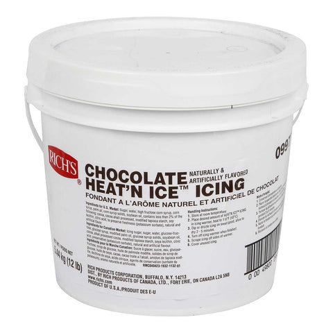 Rich Products Corporation Chocolate Heat N Ice Icing, 12 Pound.