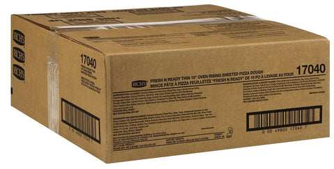 Richs Fresh N Ready 16 inch Thin Sheeted Pizza Dough, 22 Ounce -- 24 per case.