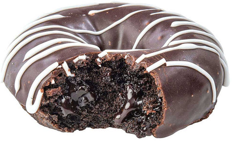 Richs Ready to Finish Fudge Brownie Filled Cake Donut, 3.77 Ounce -- 60 per case