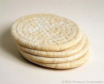 Rich Products Raised Edge Par Baked Pizza Crust, 9 Ounce -- 20 per case.