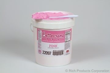 Rich Bettercreme Pre Whipped Pink Icing, 9 Pound.