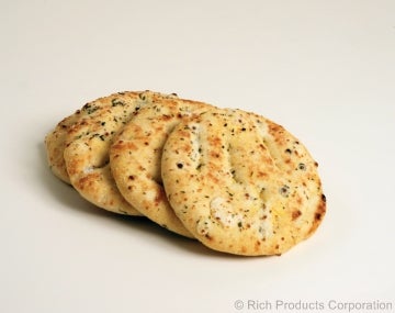 Rich Della Suprema Par Baked Focaccia, 4 Ounce -- 80 per case.