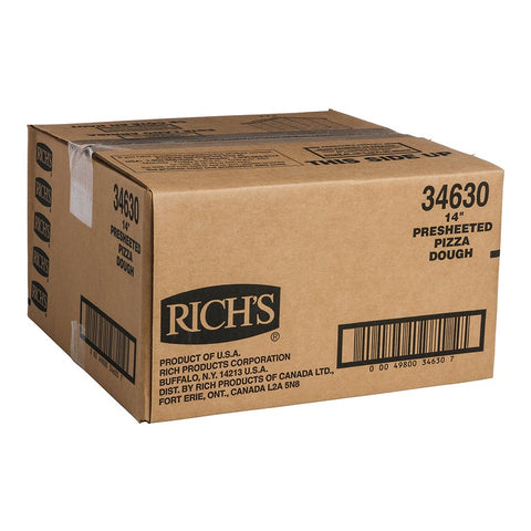 Rich Products Pre Sheeted Pizza Dough, 19 Ounce -- 28 per case.
