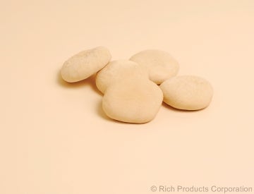Rich Soft White Hamburger Bun Sandwich Roll Dough, 2.25 Ounce -- 208 per case.