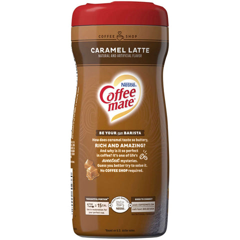 Coffee Mate Caramel Latte Creamer Powder, 15 ounce -- 6 per case