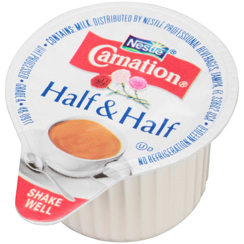 Nestle Carnation Half and Half Milk Creamer, 0.304 Fluid Ounce -- 360 per case.