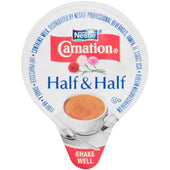 Nestle Carnation Half and Half Milk Creamer, 0.304 Fluid Ounce -- 360 per case.
