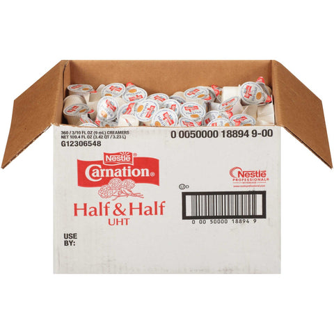 Nestle Carnation Half and Half Milk Creamer, 0.304 Fluid Ounce -- 360 per case.