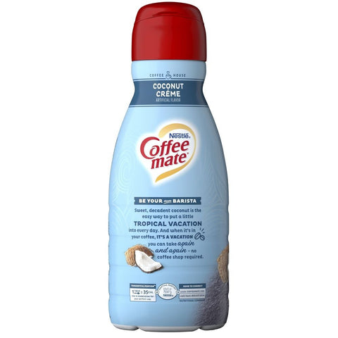 Coffee Mate Coconut Creme Liquid Coffee Creamer, 32 Fluid Ounce -- 6 per case