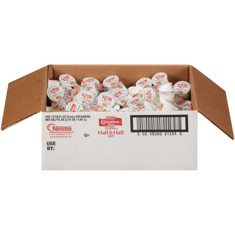 Nestle Carnation Half and Half Milk Creamer, 0.304 Fluid Ounce -- 180 per case.