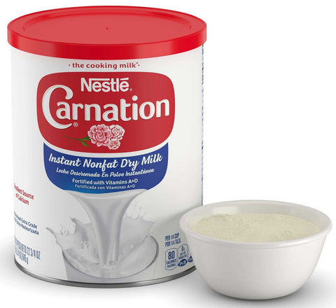 Nestle Carnation Instant Nonfat Dry Milk, 22.75 Ounce Canister Tray -- 4 per case