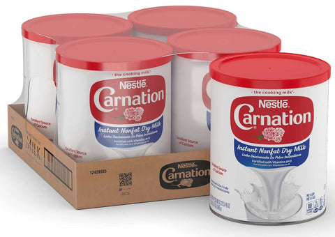 Nestle Carnation Instant Nonfat Dry Milk, 22.75 Ounce Canister Tray -- 4 per case