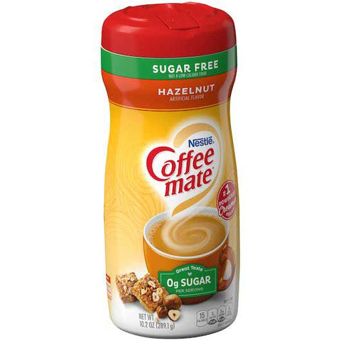 Coffee-Mate Sugar-Free Hazelnut Powder Creamer, 10.2 Ounce -- 6 per case