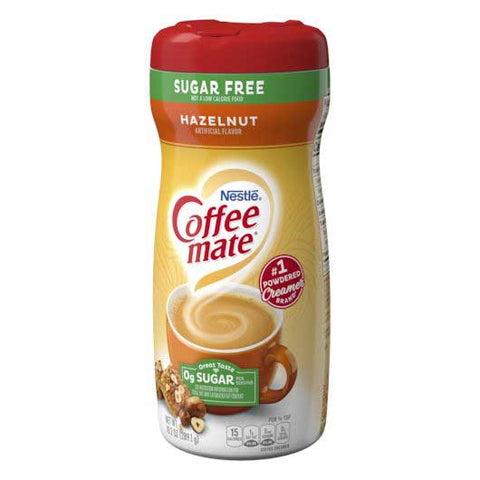 Coffee-Mate Sugar-Free Hazelnut Powder Creamer, 10.2 Ounce -- 6 per case