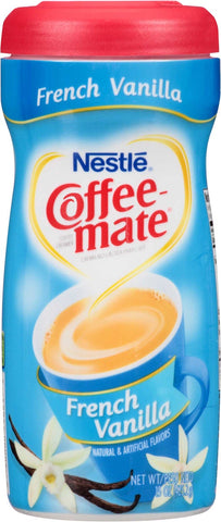 Coffee-Mate French Vanilla Powder Creamer - 15 oz. canister, 12 canisters per case