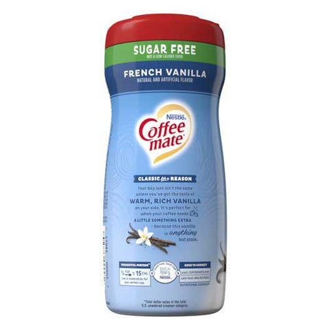 Coffee-Mate Sugar Free French Vanilla Powder Creamer, 10.2 Ounce -- 6 per case