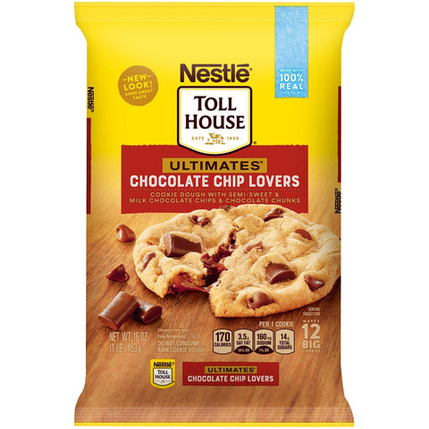 Toll House Ultimate Chocolate Chip Cookies - 16 per pack -- 12 packs per case.