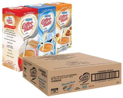 Nestle Coffee Mate Coffee Creamer - Variety Pack, 50 count per pack -- 3 per case
