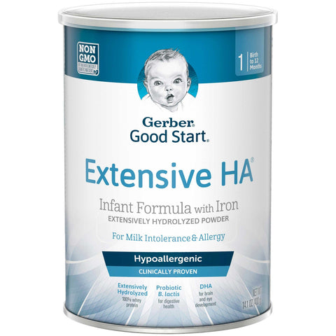 Gerber Good Start Extensive HA Powder Infant Formula, 14.1 Ounce -- 6 per case.