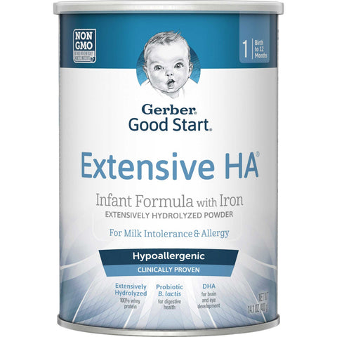 Gerber Good Start Extensive HA Powder Infant Formula, 14.1 Ounce -- 6 per case.