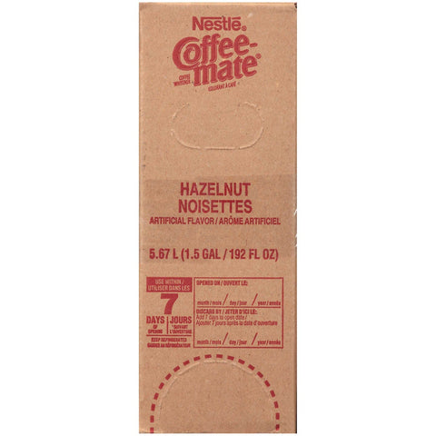 Coffee-Mate Hazelnut Liquid Bulk Creamer - 192 oz.pack, 3 packs per case