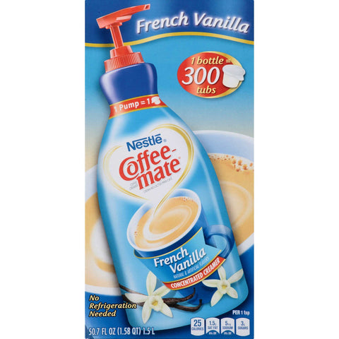 Nestle Coffee Mate French Vanilla Liquid Coffee Creamer, 1.58 Quart -- 2 per case.