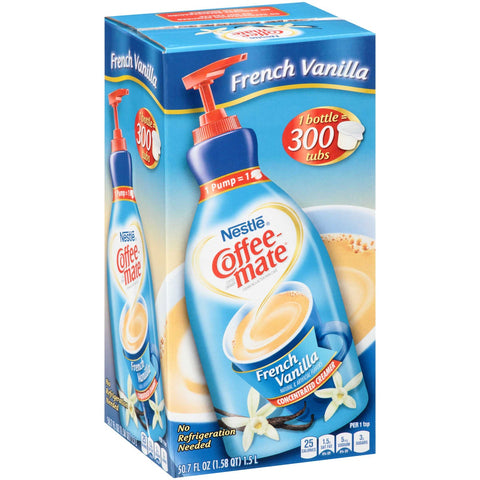 Nestle Coffee Mate French Vanilla Liquid Coffee Creamer, 1.58 Quart -- 2 per case.