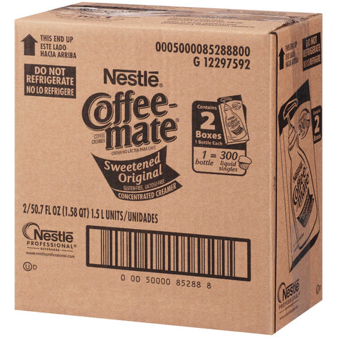 Nestle Coffee Mate Sweetened Original Liquid Coffee Creamer, 1.58 Quart -- 2 per case.