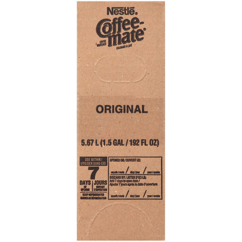 Coffee-Mate Original Liquid Bulk Creamer - 192 oz. pack, 3 packs per case