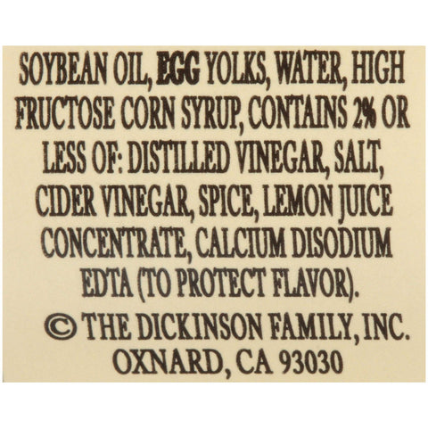 Dickinson Real Mayonnaise, 1.2 Fluid Ounce -- 72 per case.