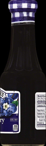 Smuckers Blueberry Syrup, 12 Fluid Ounce -- 6 per case.