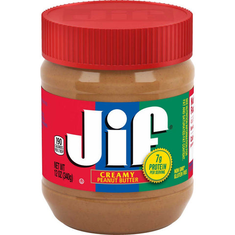 Jif Creamy Peanut Butter, 12 Ounce -- 12 per case.