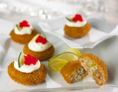 New Wave Kaptains Ketch Breaded Deviled Crab Bite, 0.7 Ounce -- 115 per case.