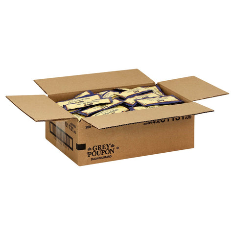 Grey Poupon Dijon Mustard Packets 200 Case .25 Ounce